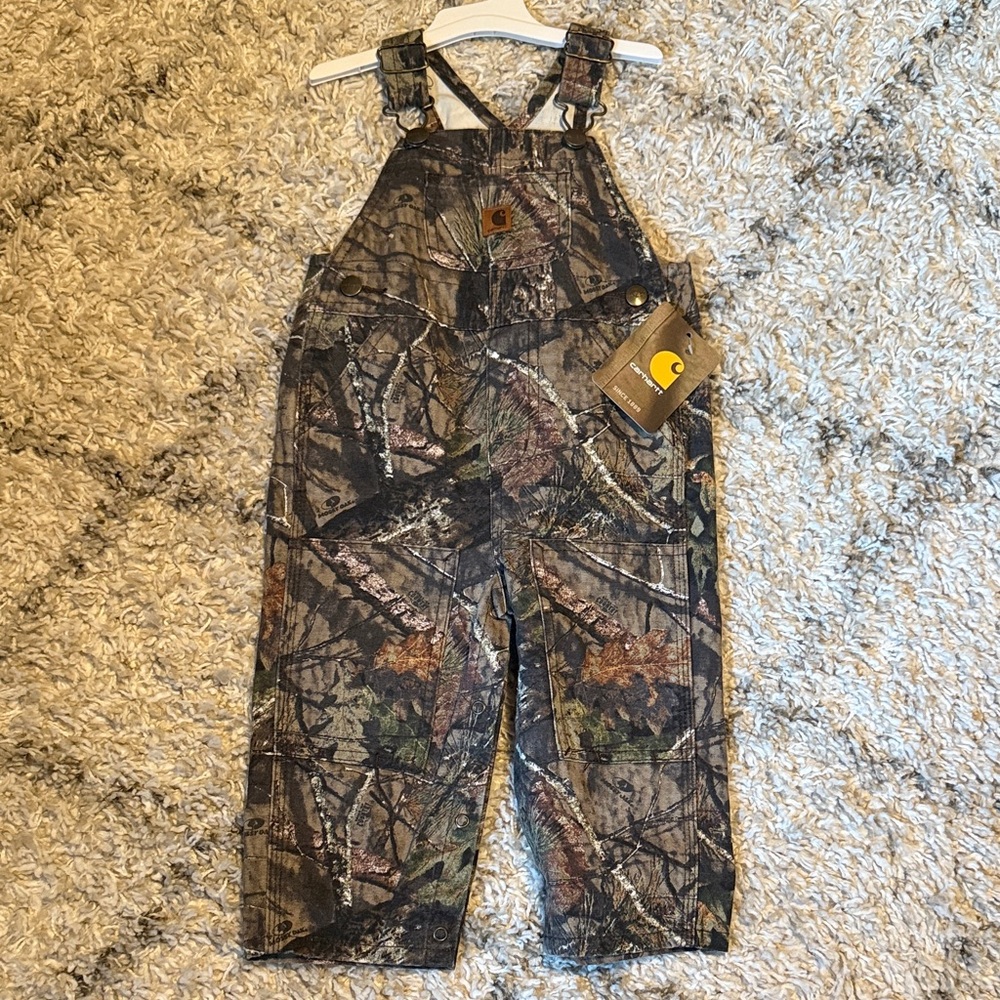 Carhartt Kids' Woodland Camo Overalls
